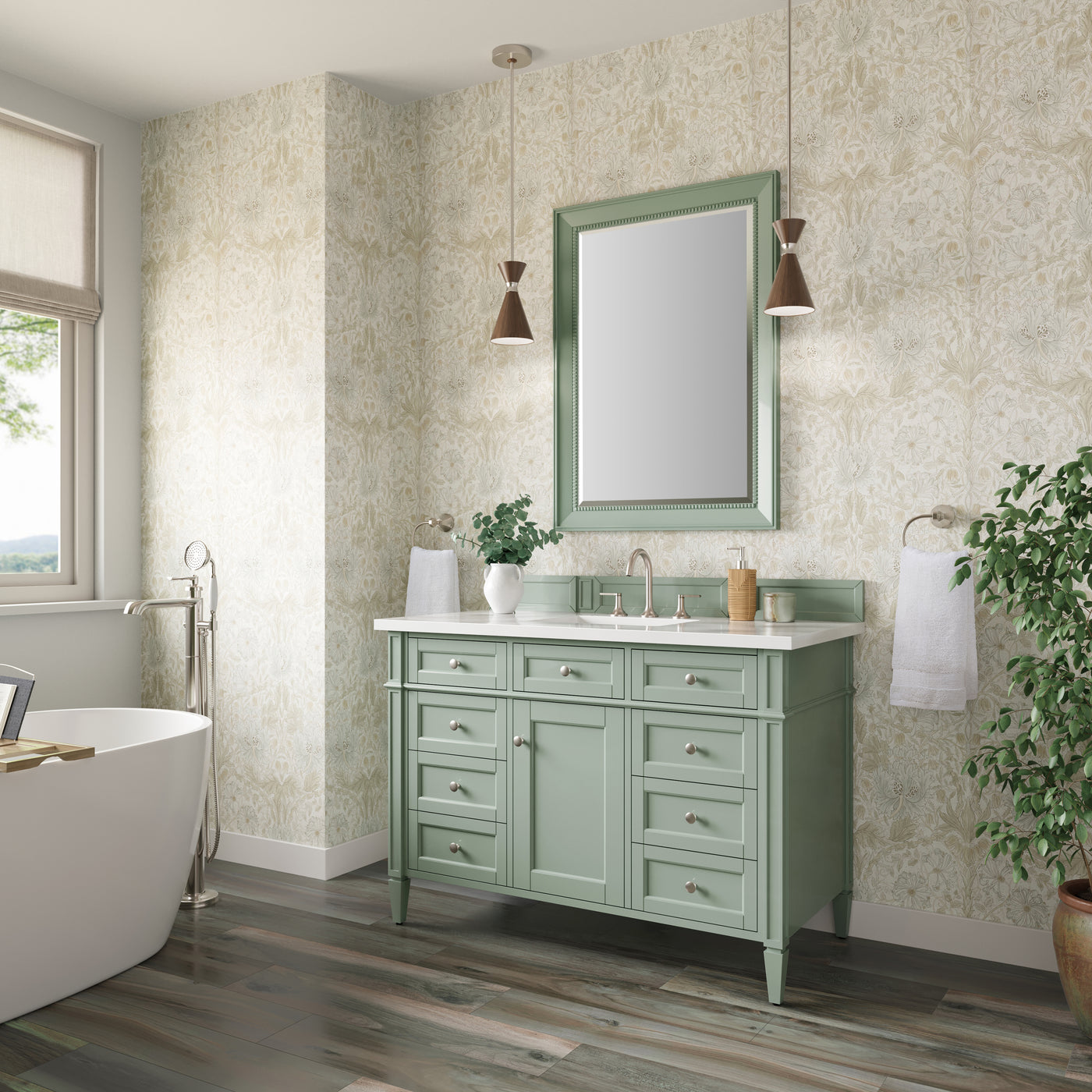 James Martin Brittany 48" Single Bathroom Vanity, Sage Green, view 24