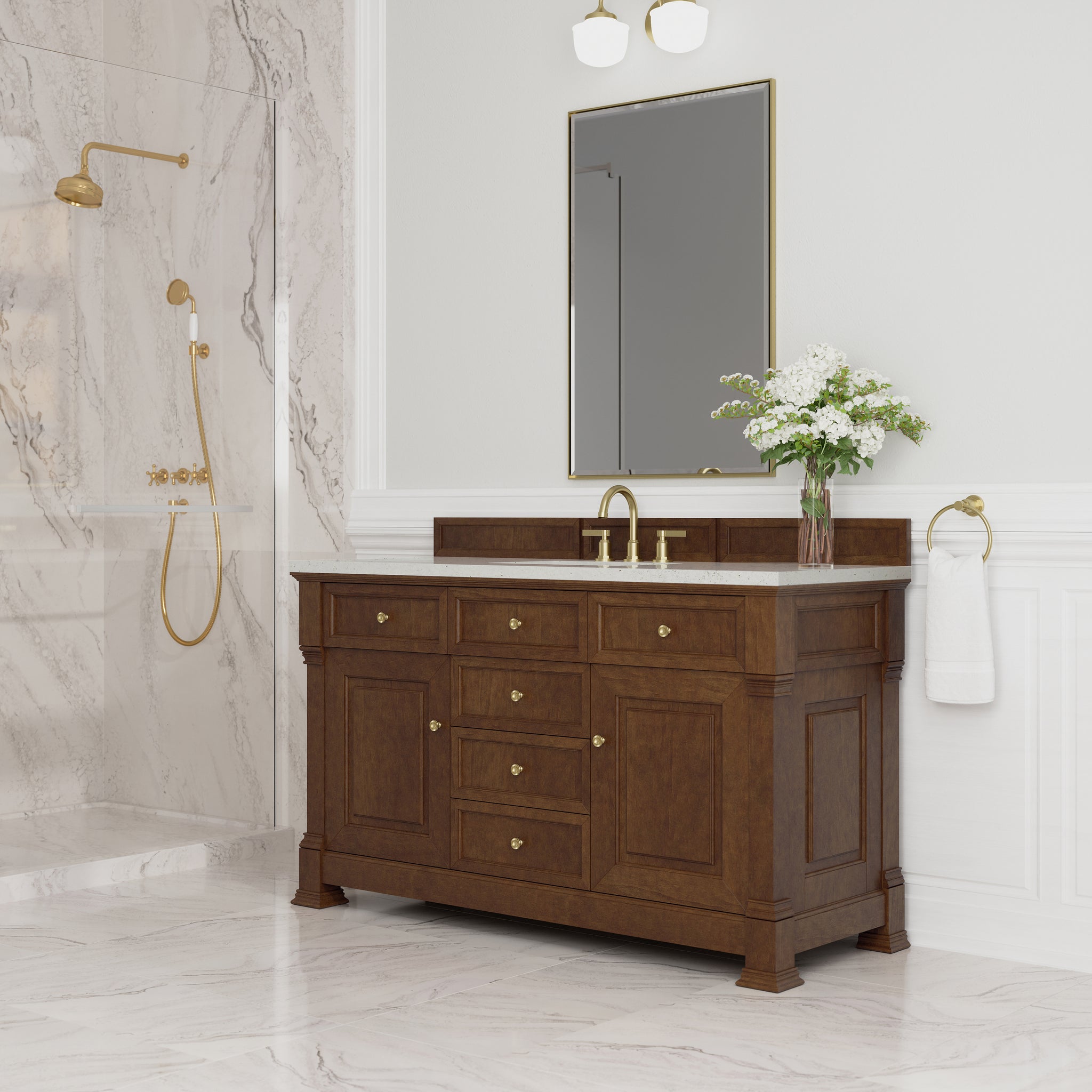 James Martin Brookfield 60" Single Bathroom Vanity, Honey Oak, view 19