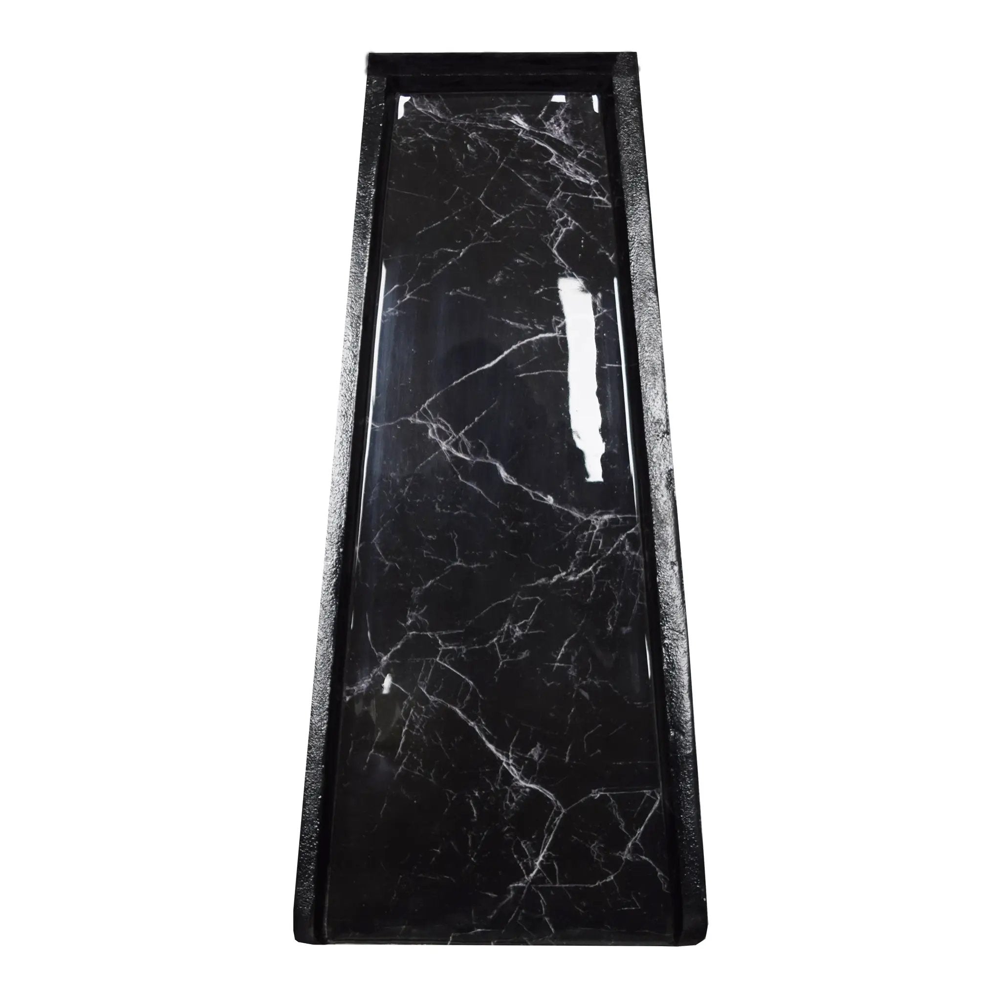 Black Faux Marble 24-in Cast Aluminum Downspout Gutter Splash Block by Sharicks