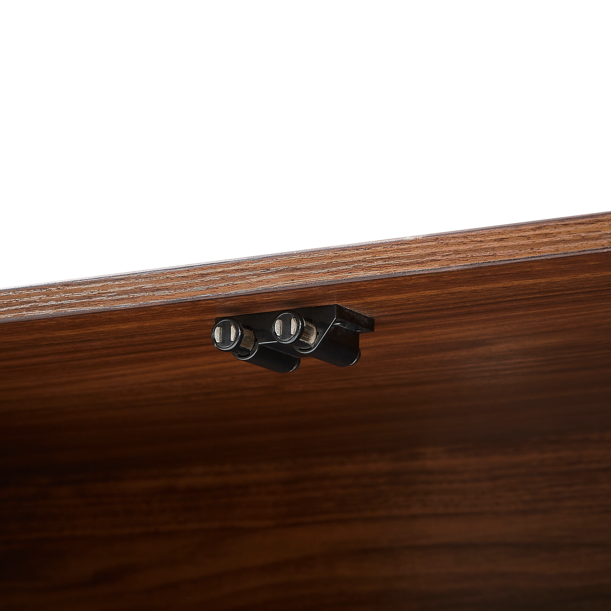 Walnut Sideboard Storage Cabinet with Wave Pattern - 64" Wide, photo 14 of 14