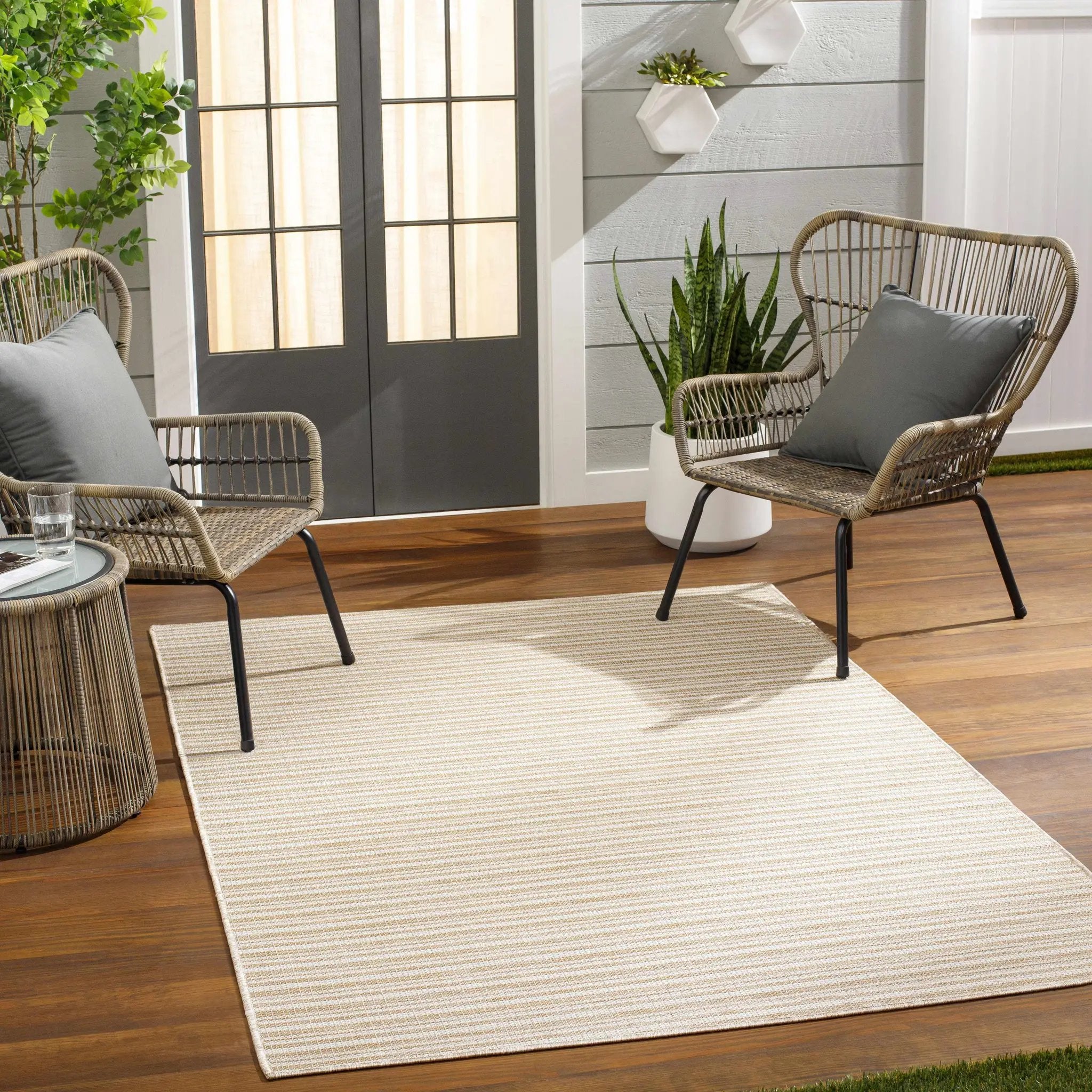 Greg Beige Outdoor Area Rug - Clearance by Boutique Rugs