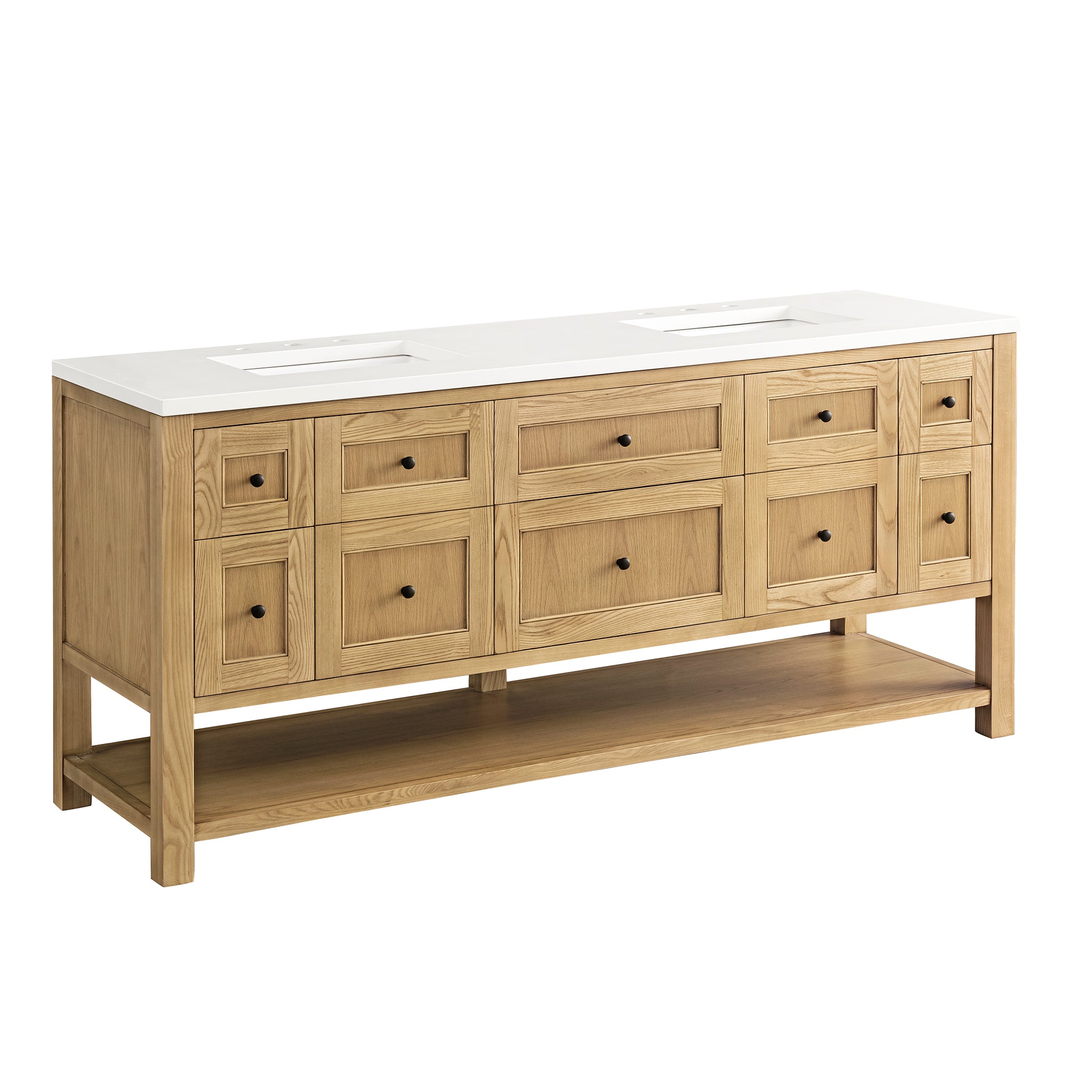 James Martin Breckenridge 72" Double Bathroom Vanity, Light Natural Oak, view 24
