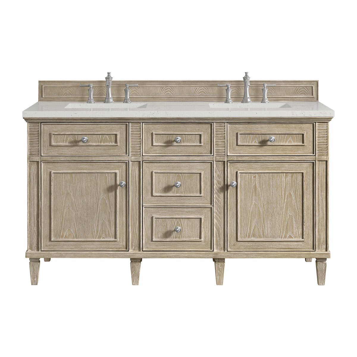James Martin Lorelai 60" Double Bathroom Vanity, Whitewashed Oak, view 28