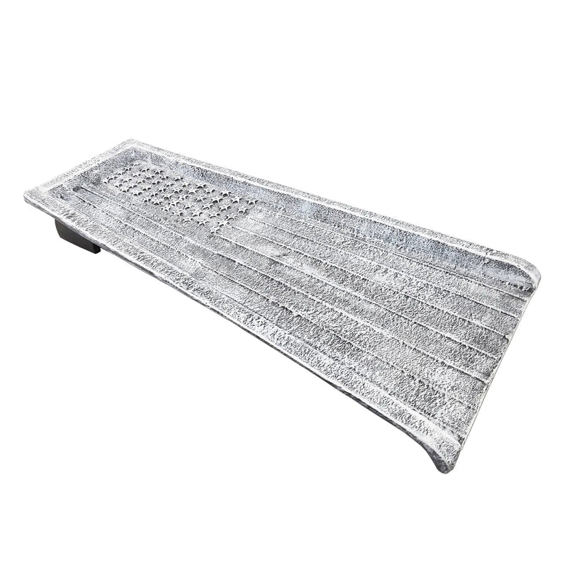 White American Flag 24-in Cast Aluminum Downspout Gutter Splash Block by Sharicks
