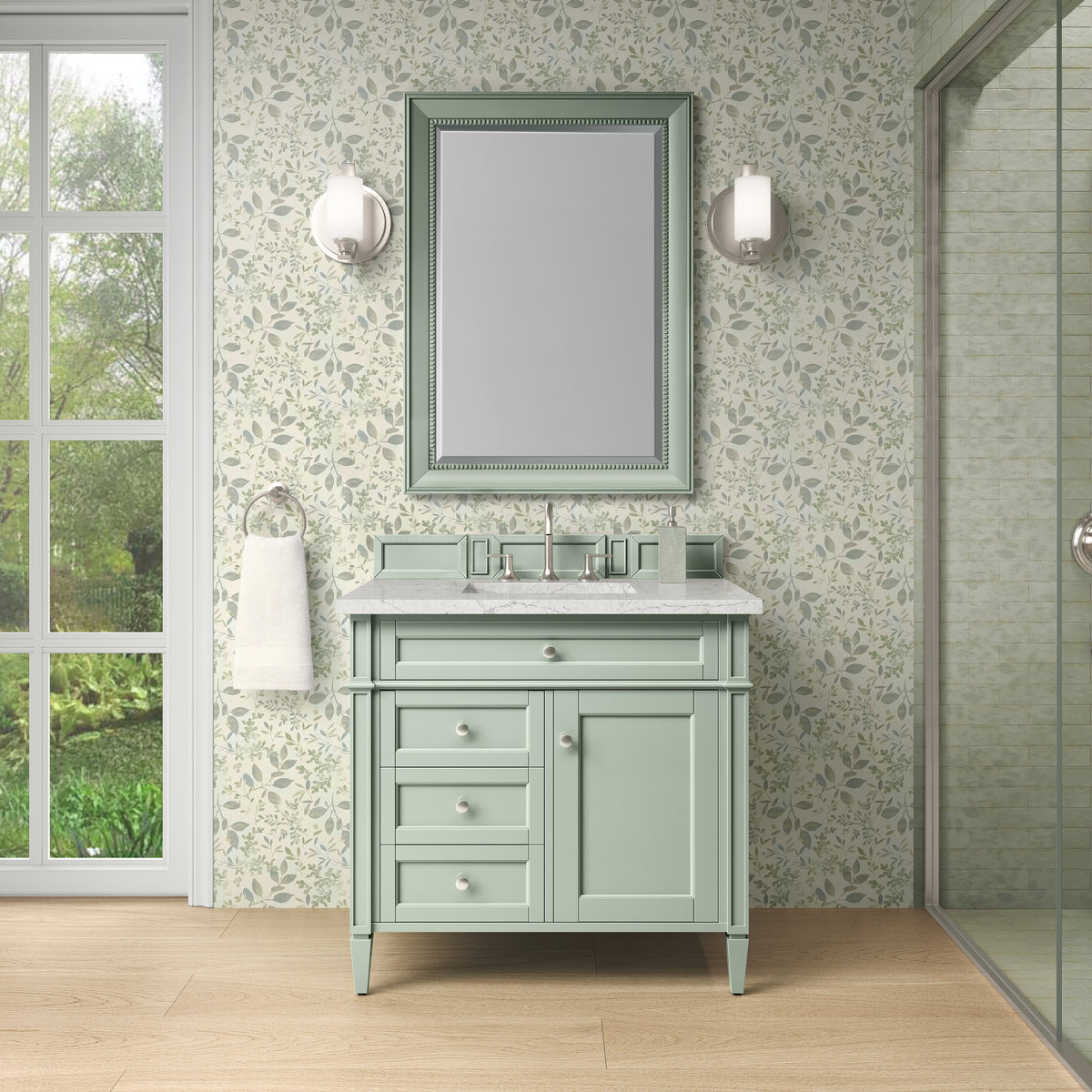 James Martin Brittany 36" Single Bathroom Vanity, Sage Green, view 29
