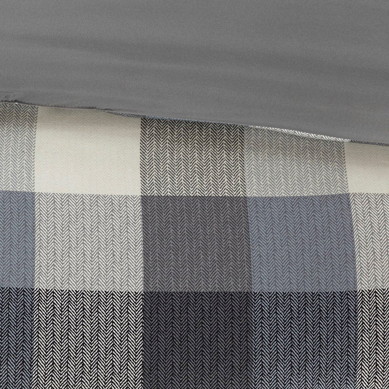 7 Piece Herringbone Comforter Set Grey Queen, photo 8 of 8