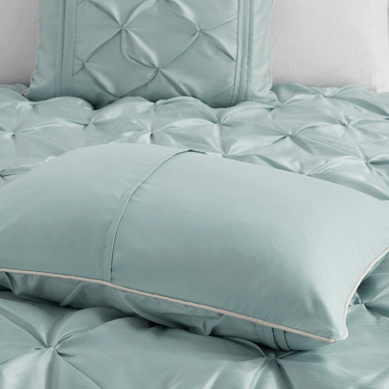 7 Piece Tufted Comforter Set - Seafoam King, photo 12 of 13