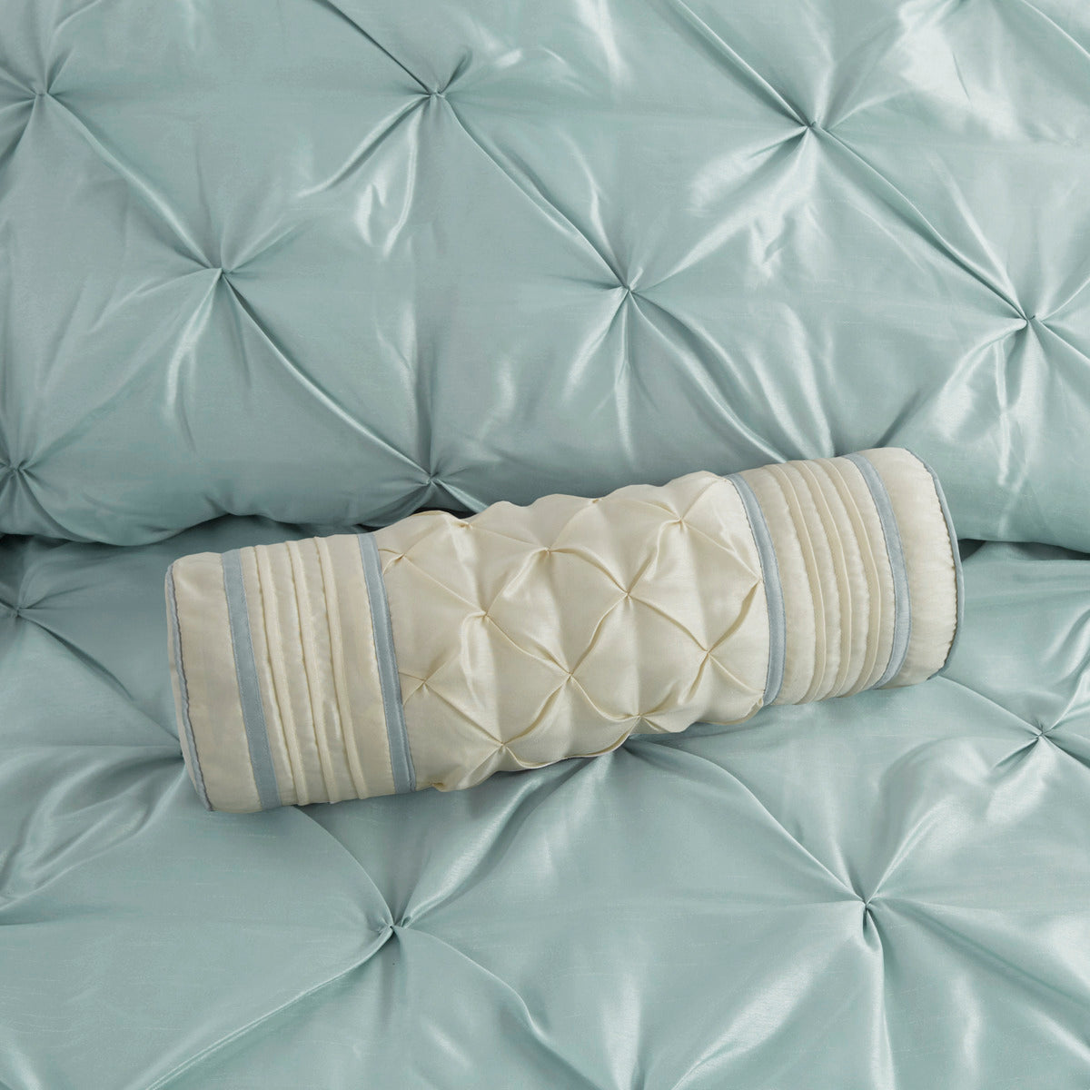 7 Piece Tufted Comforter Set - Seafoam King, photo 9 of 13