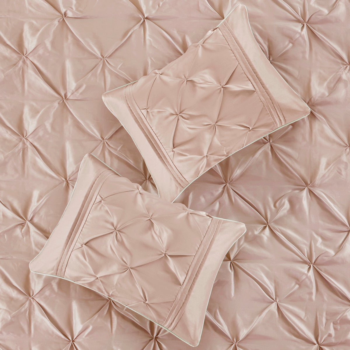 7 Piece Tufted Comforter Set Blush Full, photo 13 of 13