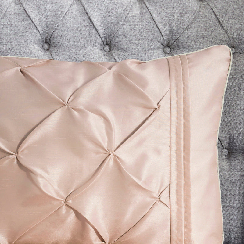 7 Piece Tufted Comforter Set Blush Full, photo 9 of 13