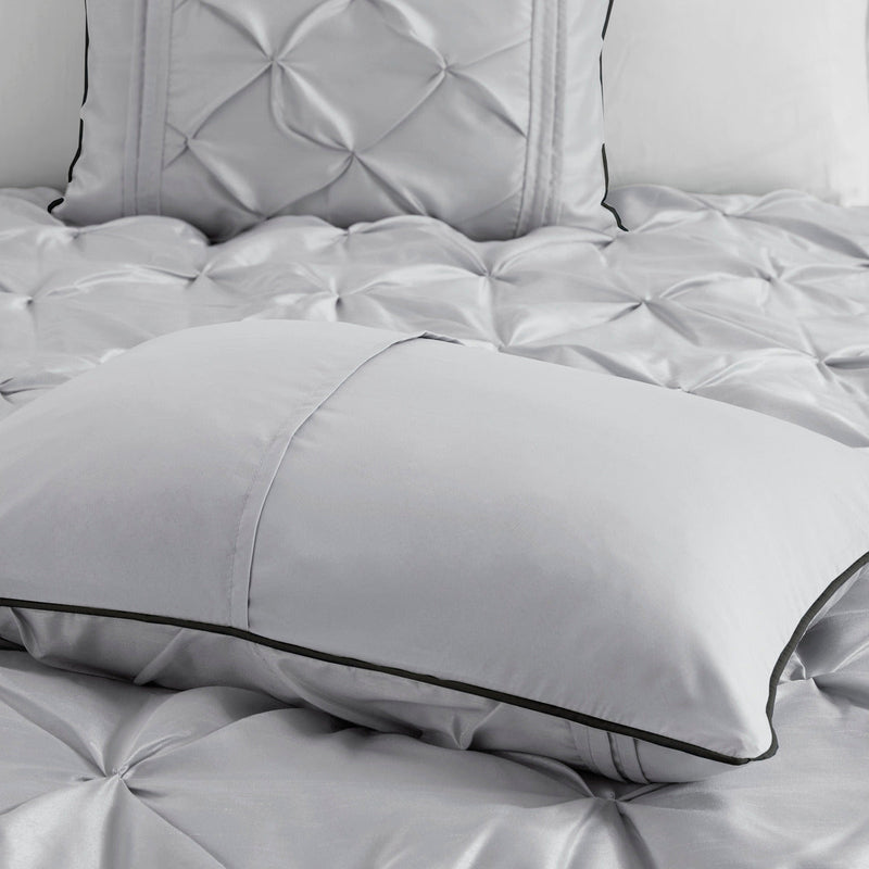 7 Piece Tufted Comforter Set Grey King, photo 12 of 13