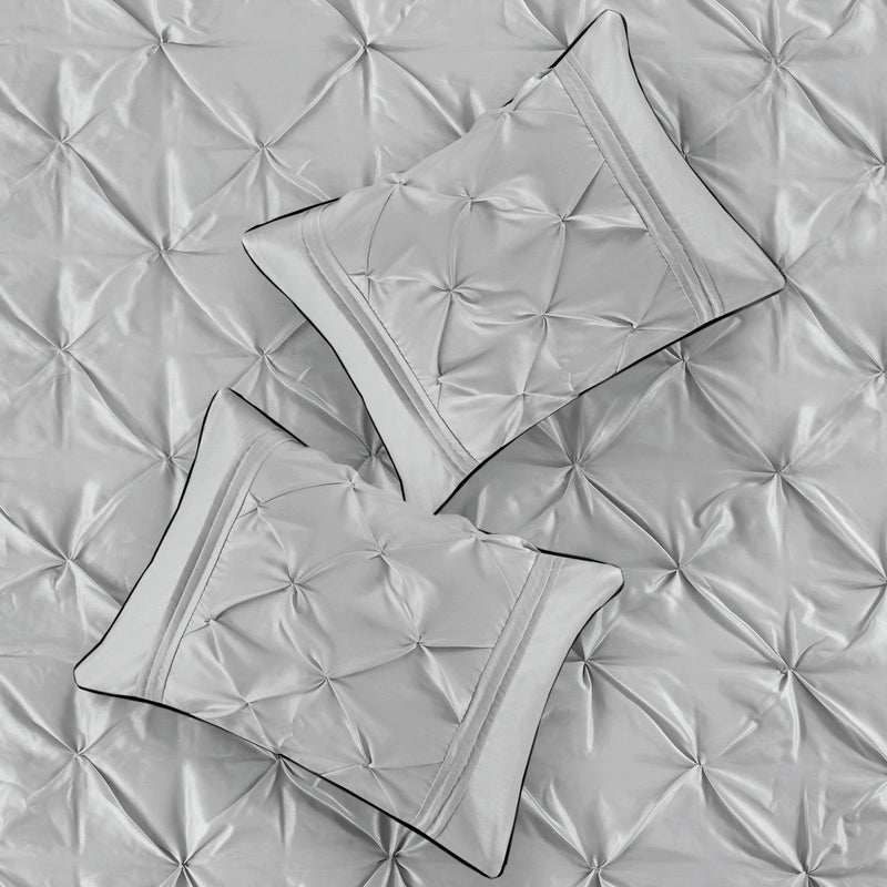 7 Piece Tufted Comforter Set Grey King, photo 3 of 13