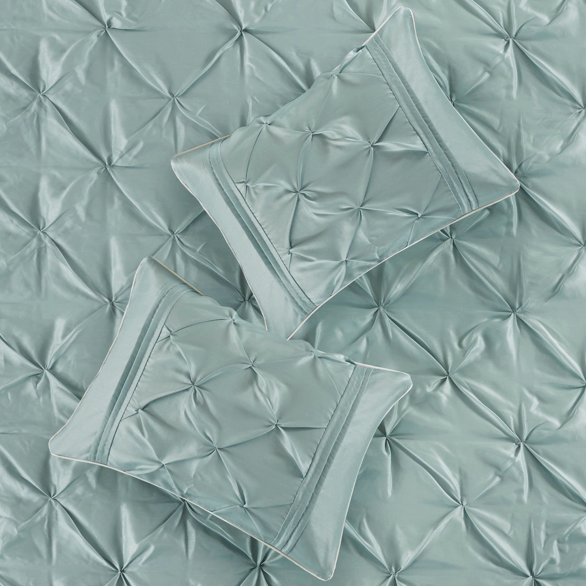 7 Piece Tufted Comforter Set Seafoam California King, photo 10 of 13