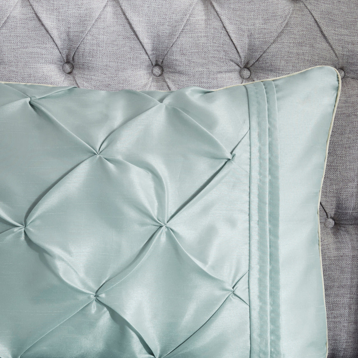 7 Piece Tufted Comforter Set Seafoam California King, photo 9 of 13