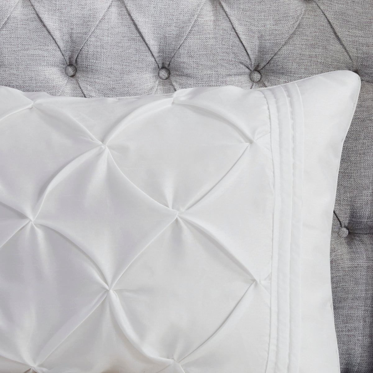7 Piece Tufted Comforter Set White, photo 10 of 40