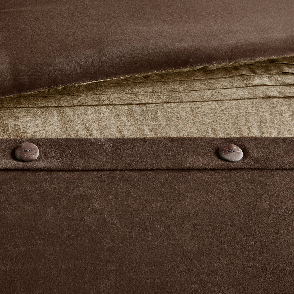 7 Piece Faux Suede Comforter Set Brown King, photo 11 of 14