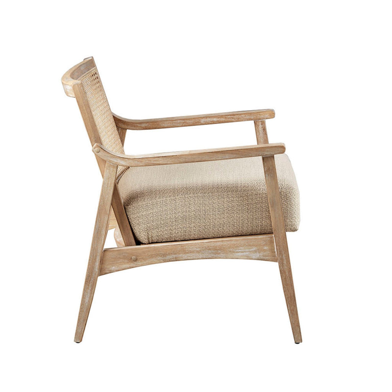 Cane Back Upholstered Accent Chair, photo 4 of 8