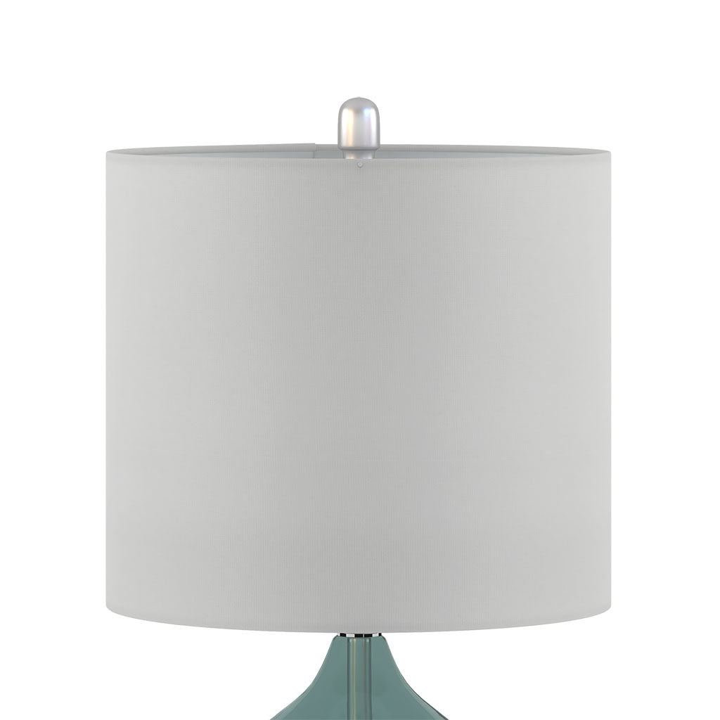 Ellipse Curved Glass Table Lamp Set of 2 with Curved Blue Glass Base - Blue, photo 9 of 10