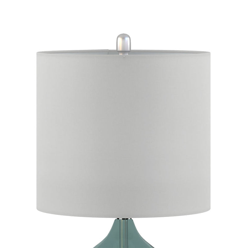 Ellipse Curved Glass Table Lamp Set of 2 with Curved Blue Glass Base - Blue, photo 9 of 10