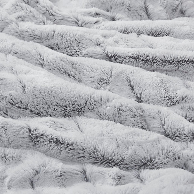 Full/Queen Back Print Long Fur Comforter Mini Set, photo 2 of 10