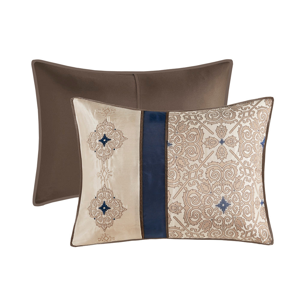 King 7 Piece Jacquard Comforter Set with Throw Pillows, photo 12 of 18