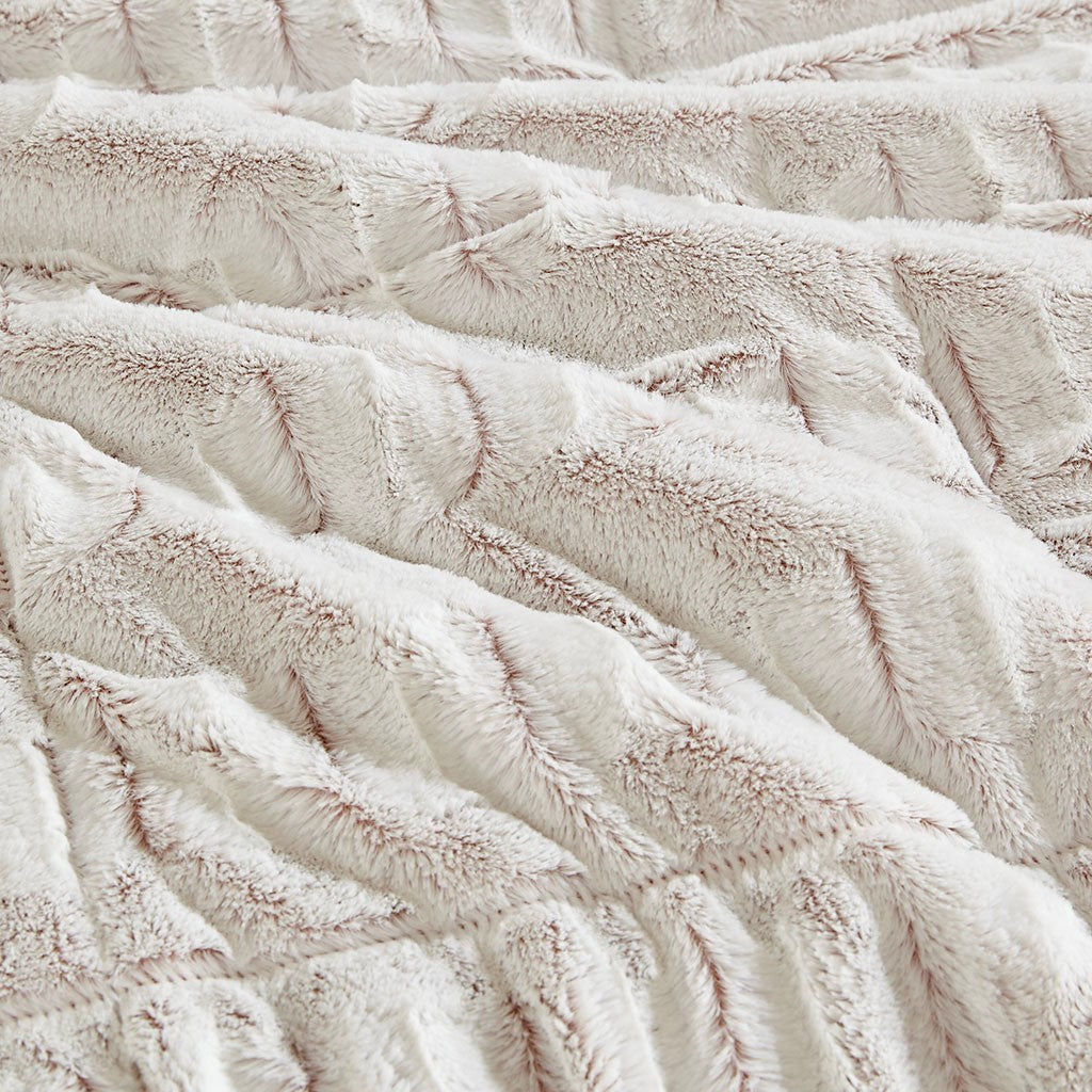 King/Cal King Back Print Long Fur Comforter Mini Set, photo 6 of 9