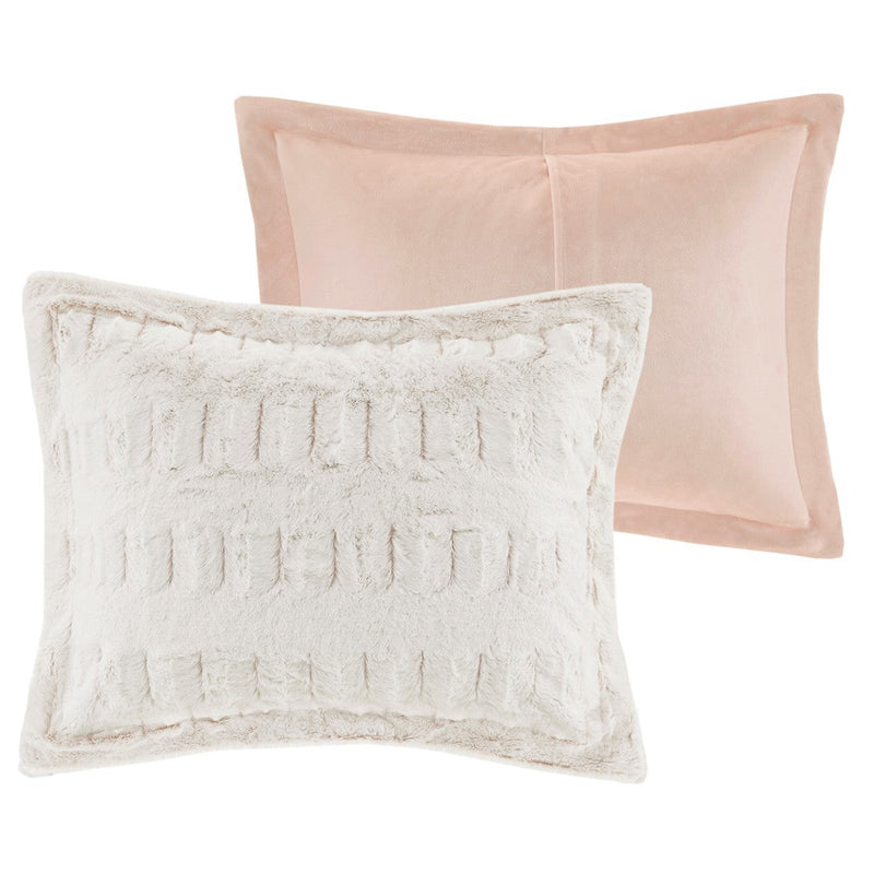 King/Cal King Back Print Long Fur Comforter Mini Set, photo 9 of 9