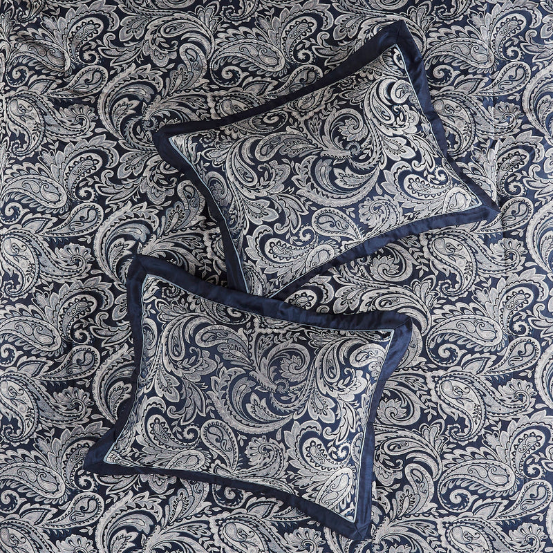 12 Piece Comforter Set with Cotton Bed Sheets Navy Queen, photo 5 of 21