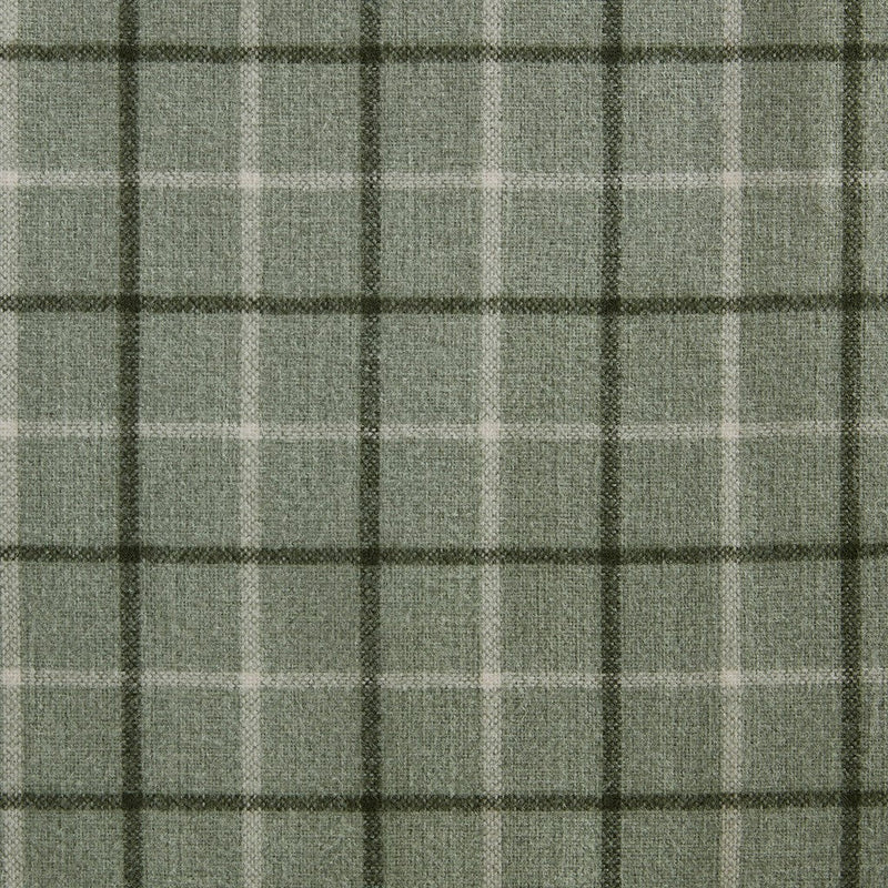 Plaid Rod Pocket and Back Tab Curtain Panel with Fleece Lining Green 50x84, photo 7 of 9