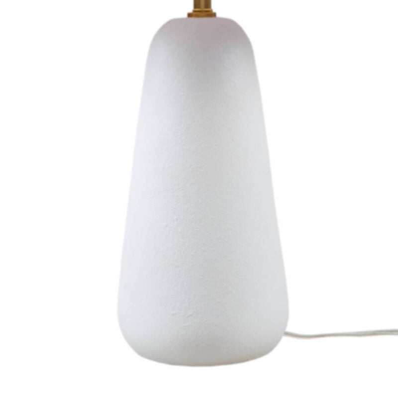 Textured Ceramic Table Lamp with Fluted Fabric Shade - White, photo 13 of 14