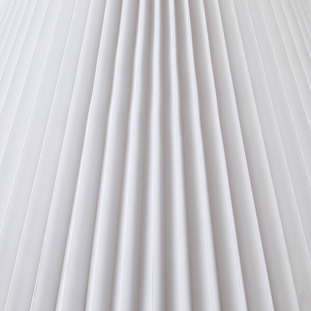 Textured Ceramic Table Lamp with Fluted Fabric Shade - White, photo 9 of 14