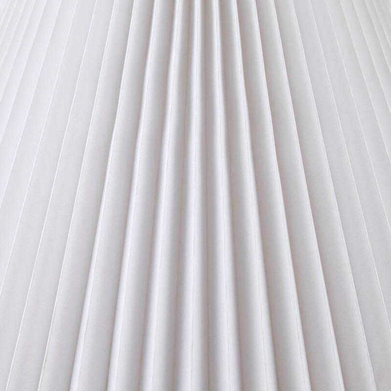 Textured Ceramic Table Lamp with Fluted Fabric Shade - White, photo 9 of 14