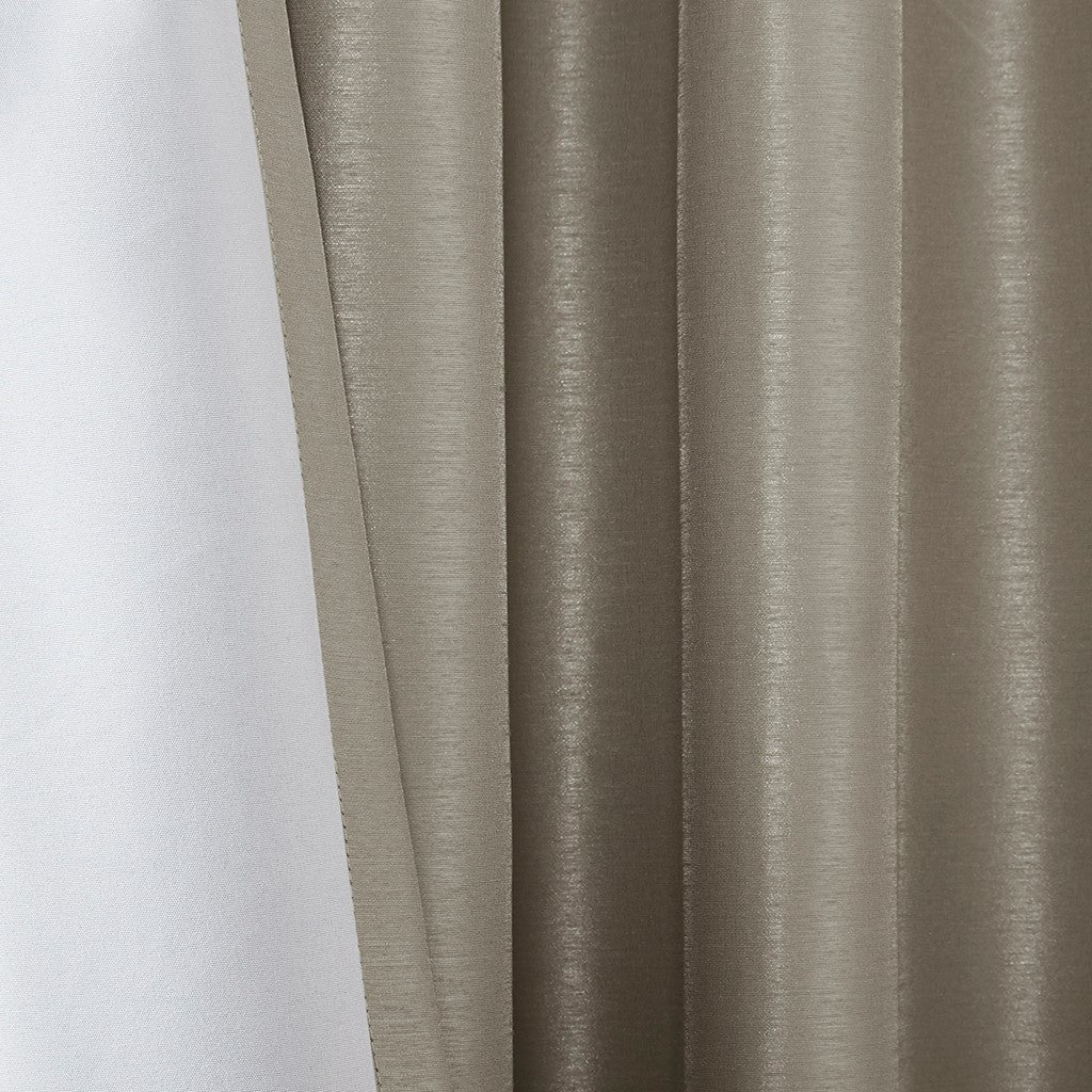 Twist Tab Total Blackout Window Curtain Panel with Thermal Technology - Pewter, photo 8 of 14