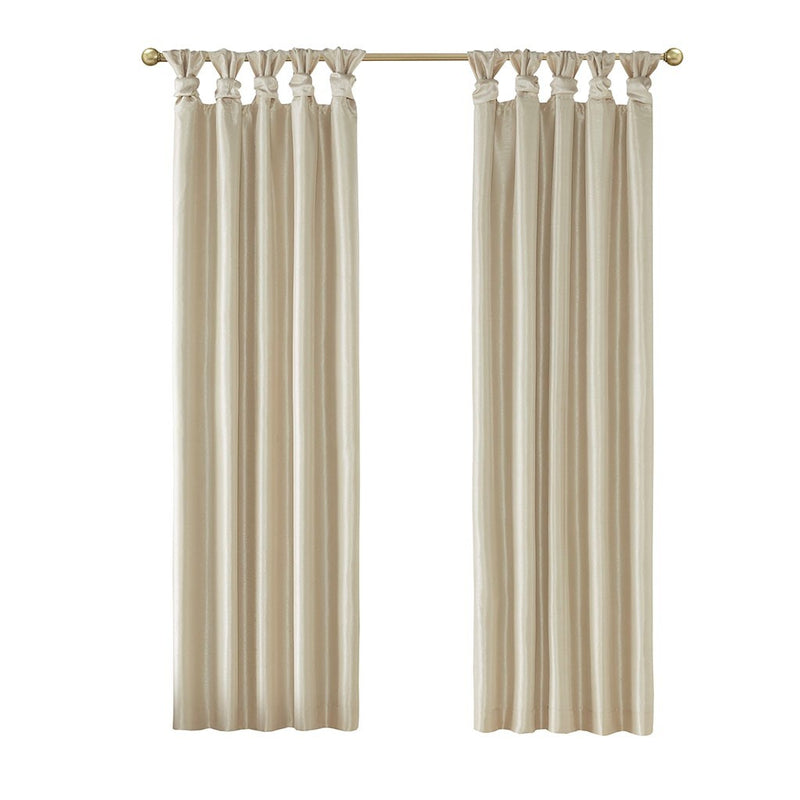 Twist Tab Total Blackout Window Curtain Panel with Thermal Lining - Champagne, photo 8 of 14