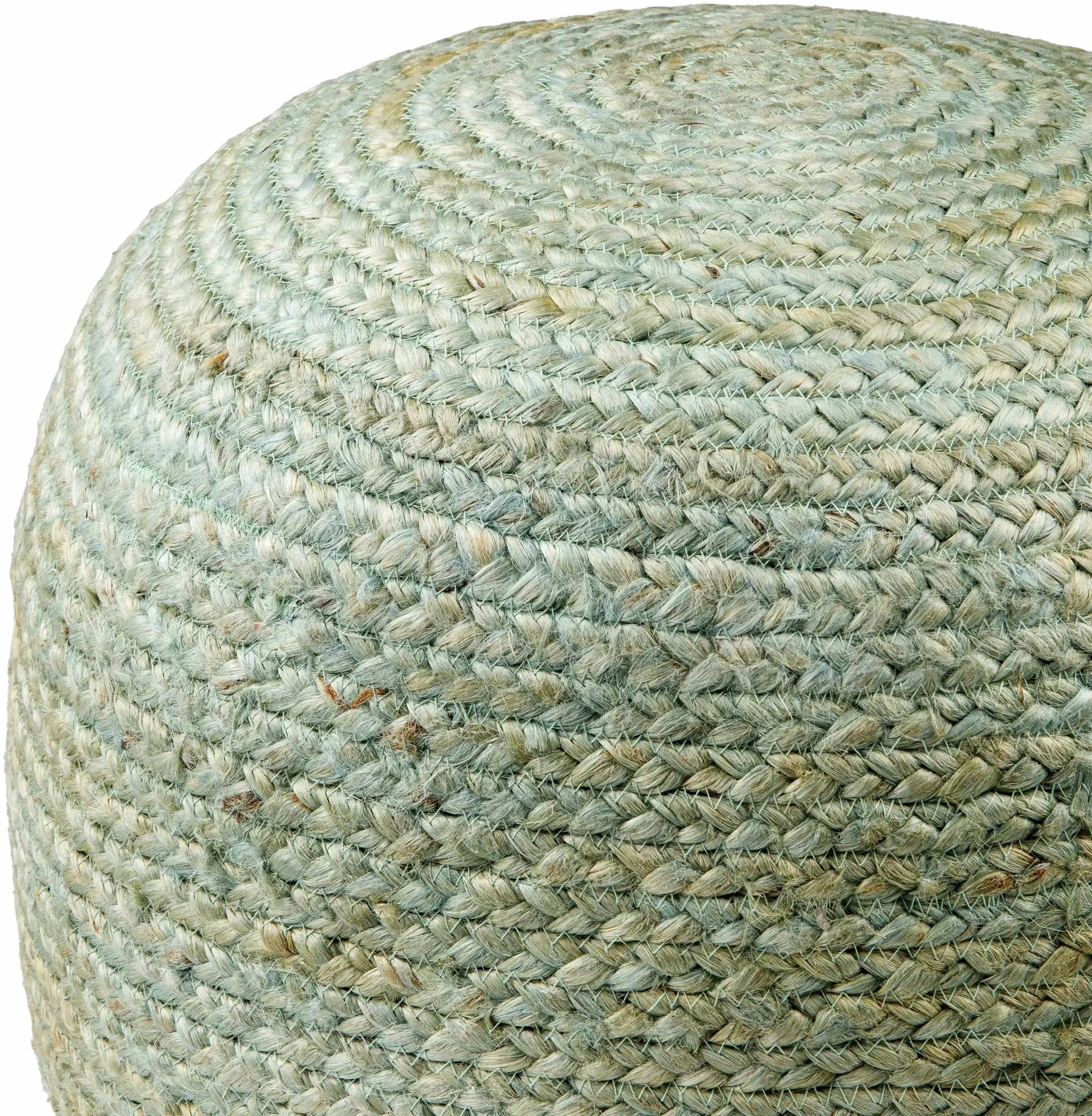 Jenkinjones Knitted Aqua Jute Pouf by Boutique Rugs