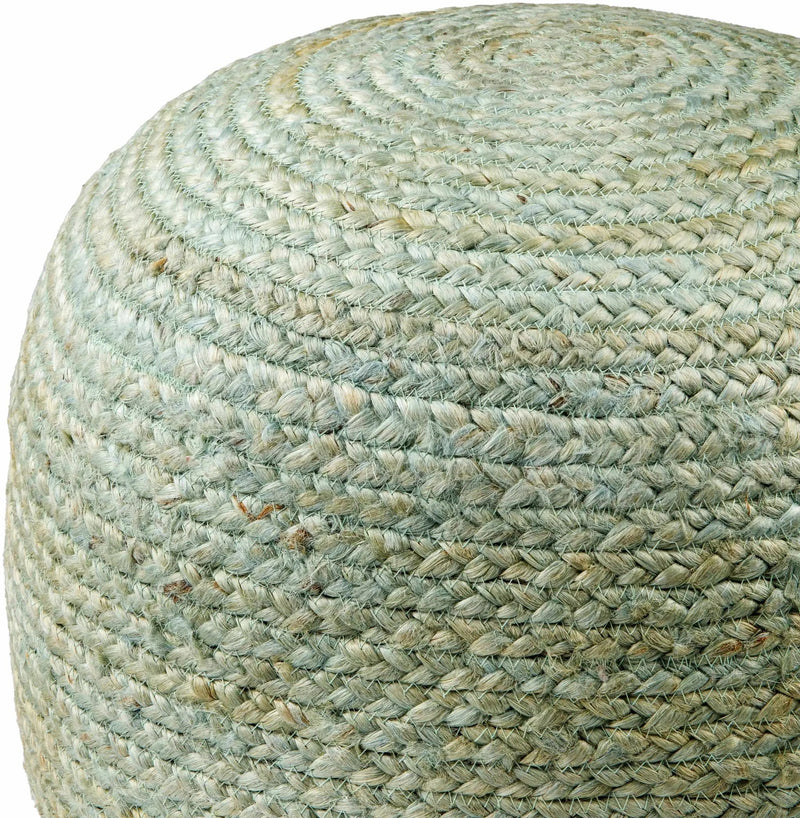 Jenkinjones Knitted Aqua Jute Pouf by Boutique Rugs