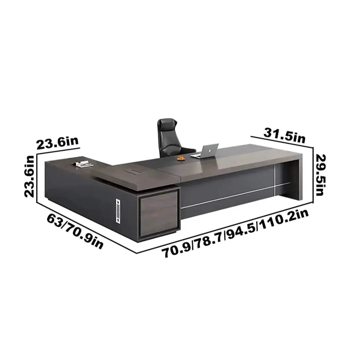 Carlaw · Modern L-Shaped Executive Desk by Arc Grove