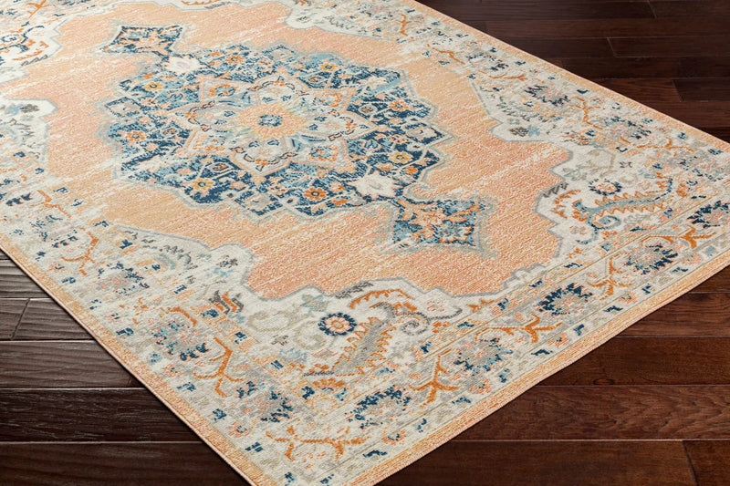 Joji Peach Outdoor Area Rug - Clearance by Boutique Rugs