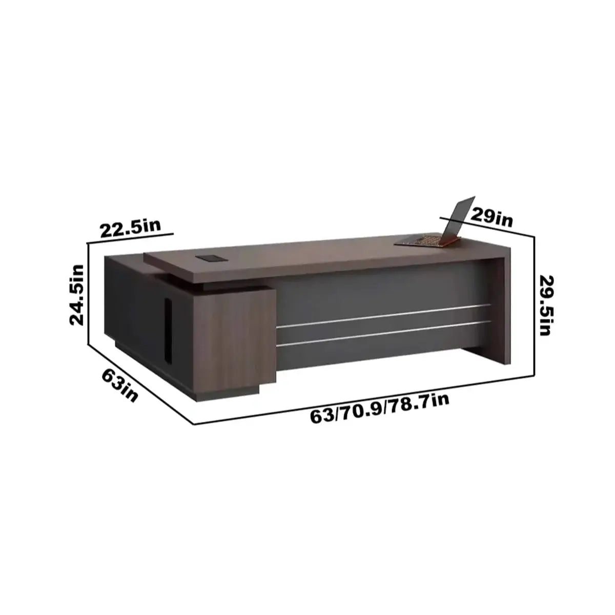 Bristol · Modern L-Shaped Executive Desk by Arc Grove