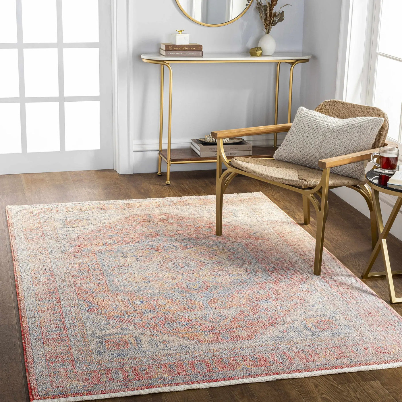 Tusa Red Area Rug - Clearance by Boutique Rugs