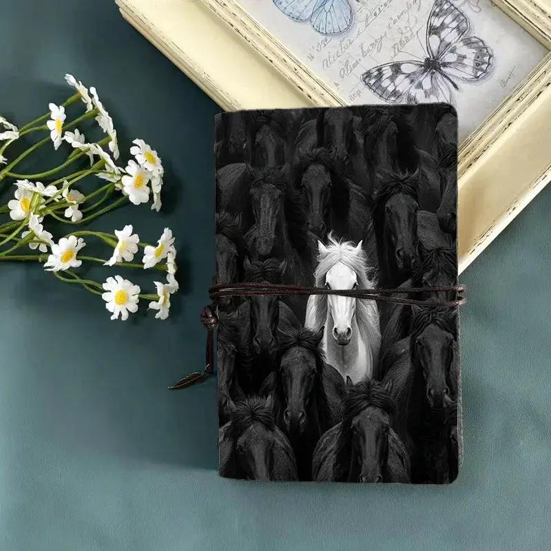 Journal - Faux Leather Black Binder by House Of Avana