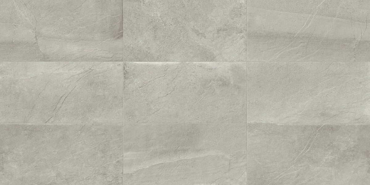 Journey Modern Grey Stone Look Porcelain Tiles 12x24 by landmarkceramics