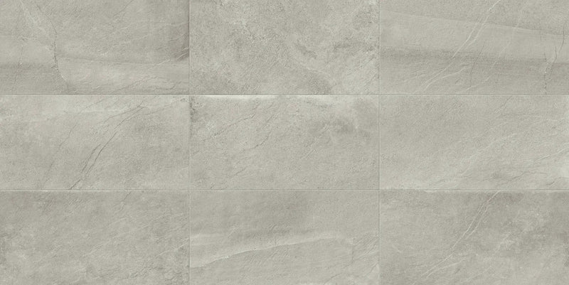 Journey Modern Grey Covebase Stone Look Porcelain Moldings 6x12 by landmarkceramics