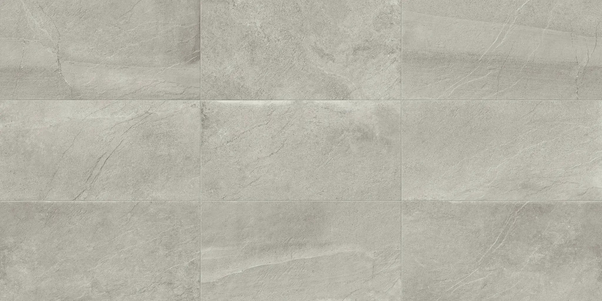 Journey Modern Grey Stone Look Porcelain Tiles 24x48 by landmarkceramics