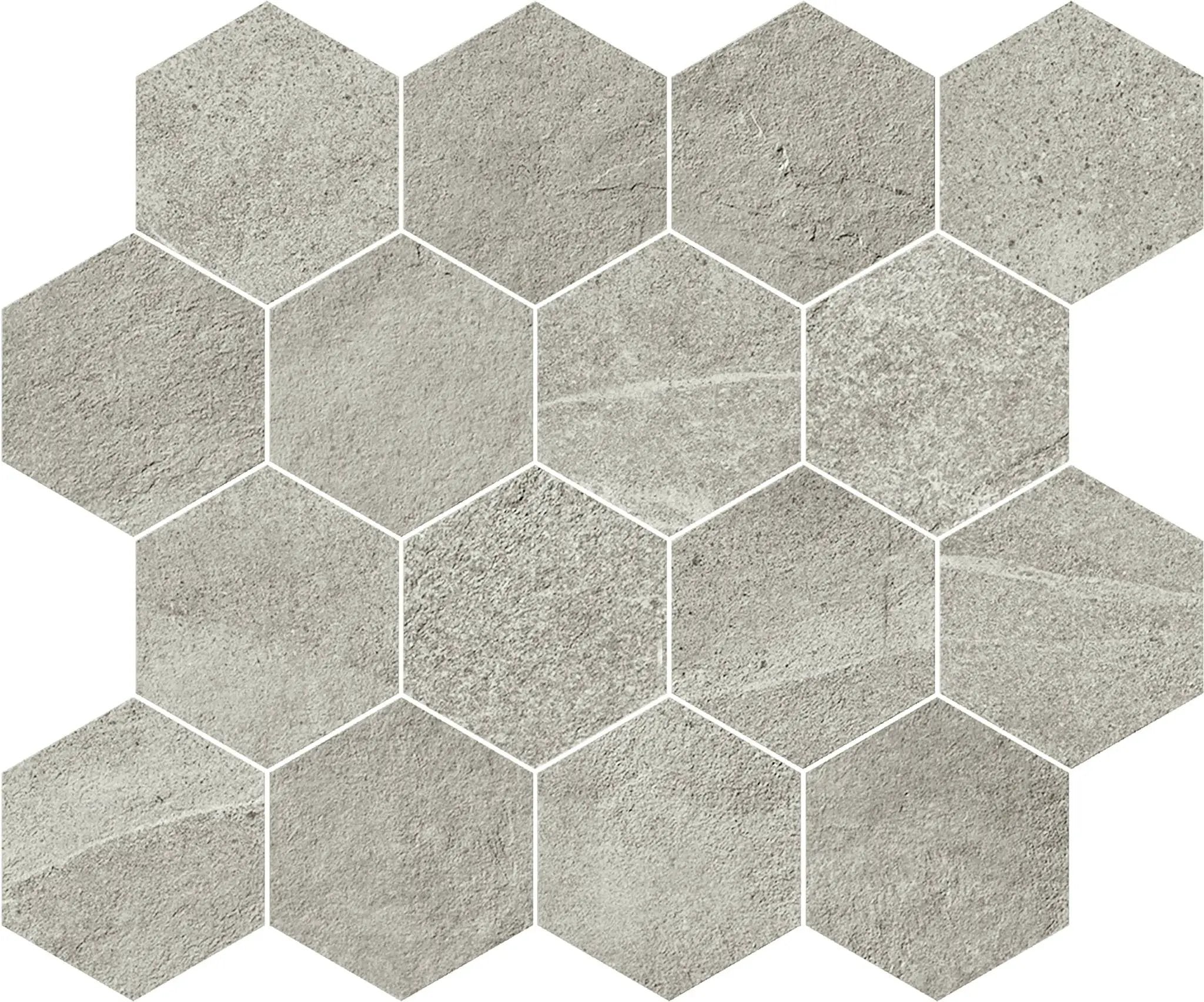 Journey Modern Grey Mosaic D Stone Look Porcelain Mosaics 12x10 by landmarkceramics
