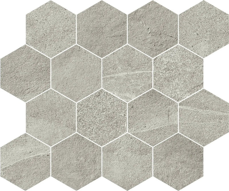 Journey Modern Grey Mosaic D Stone Look Porcelain Mosaics 12x10 by landmarkceramics