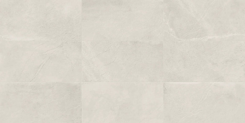 Journey Natural Ivory Covebase Stone Look Porcelain Moldings 6x12 by landmarkceramics