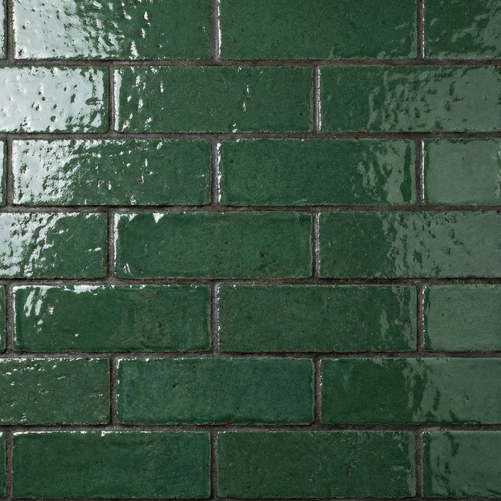 Joy Green Rustic Subway Glazed Terracotta Tiles 2 3/4x9 3/4 Thin Brick Rustic 4x12 Tiles