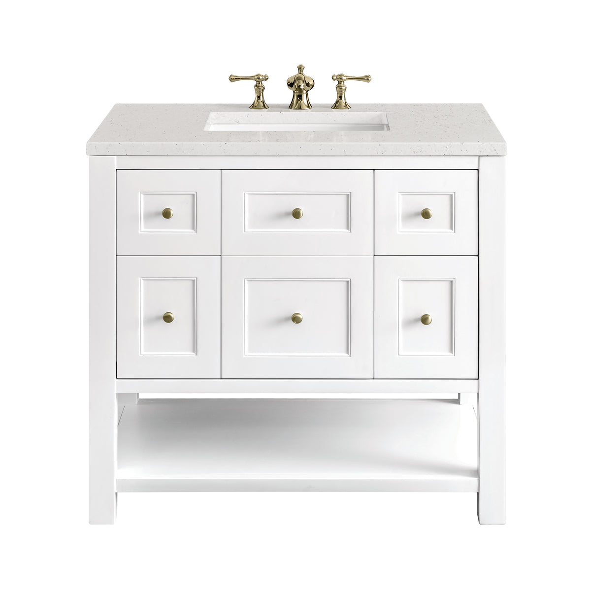 James Martin Breckenridge 36" Single Bathroom Vanity, Bright White, view 24