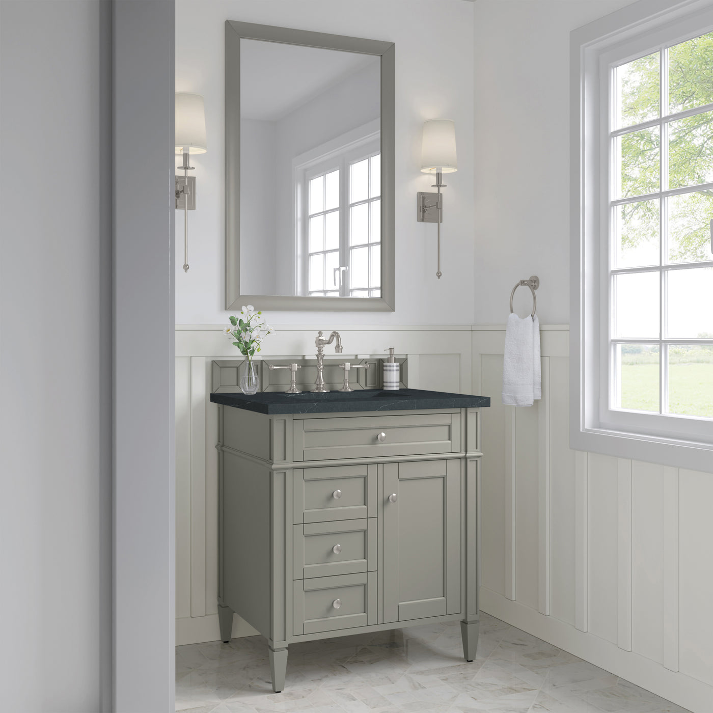 James Martin Brittany 30" Single Bathroom Vanity, Urban Gray by James Martin